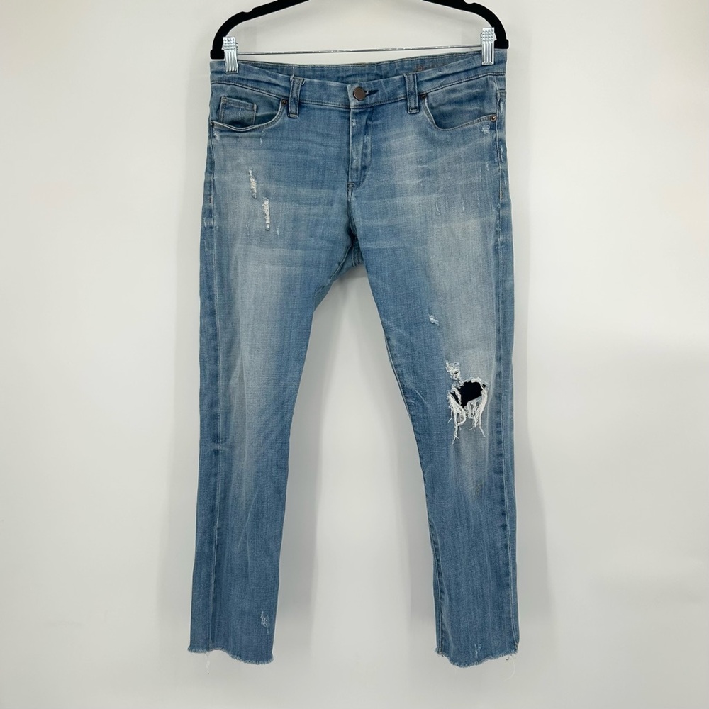 Blank NYC Distressed Boyfriend Ankle Jeans Size 28